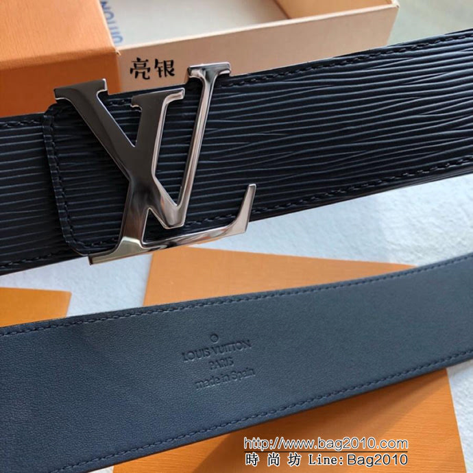 路易威登LV 原單品質LV Initiales 40mm 黑色水波紋腰帶 經典款男士皮帶 M9229  xfp1382